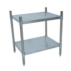 Thumbnail image #1 for BK Resources SSU3-6724 Stainless Steel Dry Storage Shelving Unit, 67"W x 24"D x 38"H, 2 Adjustable Shelves