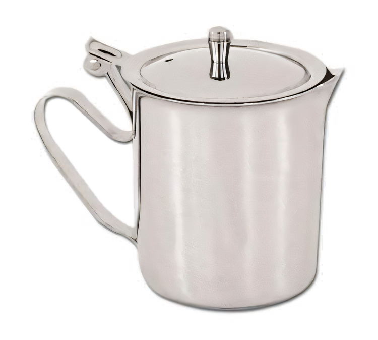 Product image #1 for Stainless Steel 9.5 oz Creamer Server with Loop Handle and Hinged Cover