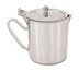 Thumbnail image #1 for Stainless Steel 9.5 oz Creamer Server with Loop Handle and Hinged Cover