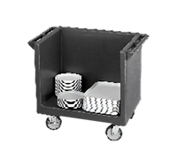 Cambro Tray & Dish Cart Only with 6-Inch Swivel Casters, Polyethylene, Charcoal Gray