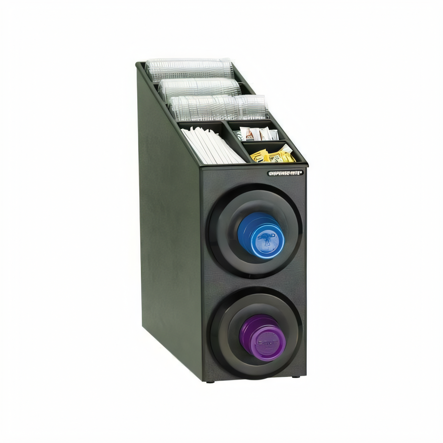 Product image #1 for Dispense-Rite SLR-SL-2BT Countertop Cup and Lid Dispensing Cabinet with 2 Cup Dispensers