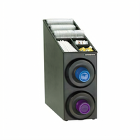 Dispense-Rite SLR-SL-2BT Countertop Cup and Lid Dispensing Cabinet with 2 Cup Dispensers