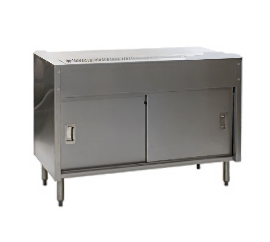 Product image #1 for Spec-Master 48-Inch Stainless Steel Beverage Urn Stand with Enclosed Base and Open Shelf