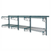 Thumbnail image #1 for Store Grid Medium-Duty Wall-Mounted Shelving Starter Kit with 6 Shelves, Green Epoxy Antimicrobial Finish