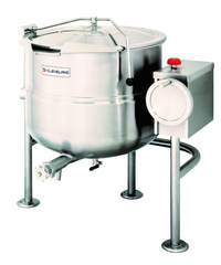 Cleveland Range 60-Gallon Direct Steam Tilting Kettle with 2/3 Steam Jacket and Tri-Leg Base