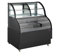 Omcan Dual Service Open Refrigerated Bakery Display Case, 47.2-Inch, Floor Model