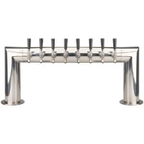 Thumbnail image #1 for Micro Matic USA PT4A-8PSS Pass-Thru Countertop Air-Cooled Draft Beer Tower, 8 Faucets, 2 Columns, Polished Stainless Steel