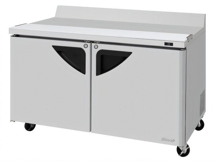 Product image #1 for Turbo Air Super Deluxe 60-1/4-Inch 2-Section Stainless Steel Worktop Refrigerator with Cutting Board