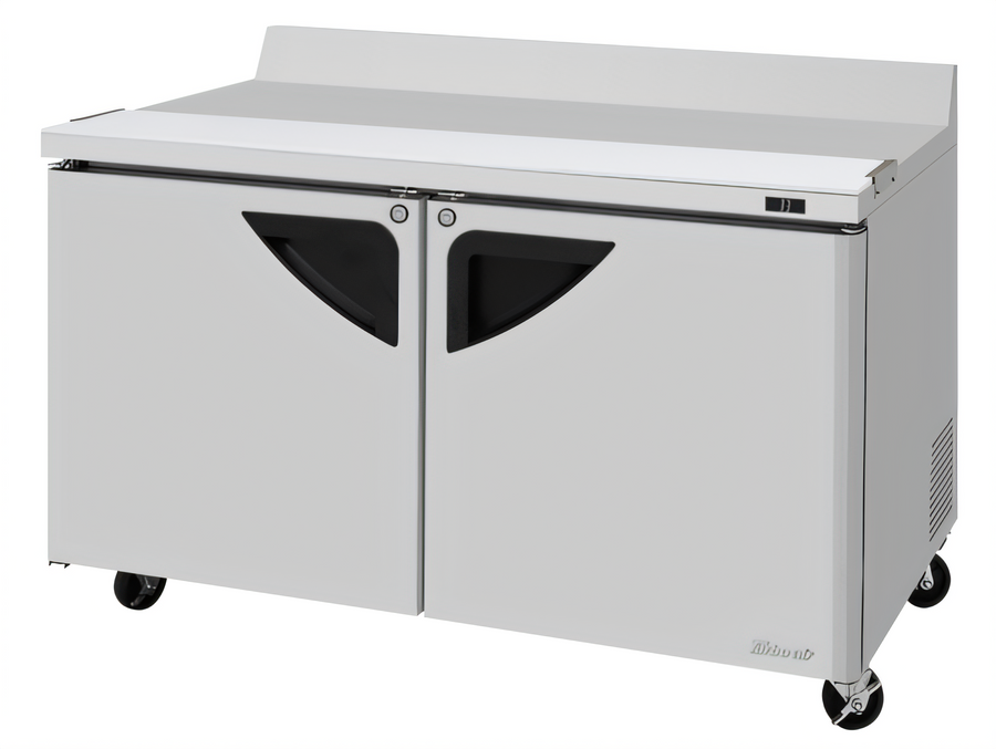 Product image #1 for Turbo Air Super Deluxe 60-1/4-Inch 2-Section Stainless Steel Worktop Refrigerator with Cutting Board