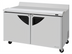 Thumbnail image #1 for Turbo Air Super Deluxe 60-1/4-Inch 2-Section Stainless Steel Worktop Refrigerator with Cutting Board