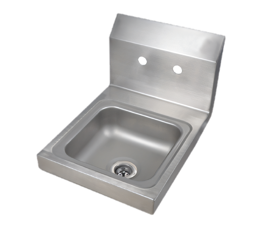 Product image #1 for BK Resources Space Saver Wall-Mounted Hand Wash Sink, 9 x 9 x 5-Inch Bowl, 304 Stainless Steel