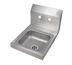 Thumbnail image #1 for BK Resources Space Saver Wall-Mounted Hand Wash Sink, 9 x 9 x 5-Inch Bowl, 304 Stainless Steel