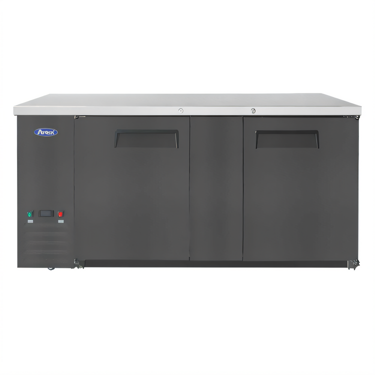 Product image #1 for Atosa 68-Inch Two-Section Shallow Depth Back Bar Cooler with Stainless Steel Top