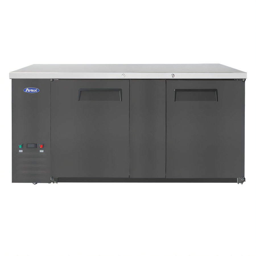 Product image #1 for Atosa 68-Inch Two-Section Shallow Depth Back Bar Cooler with Stainless Steel Top