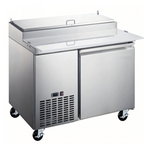 Thumbnail image #1 for Hurakan by Equip.me 47-Inch Pizza Prep Table, 2-Door, Stainless Steel Exterior, Electronic Control