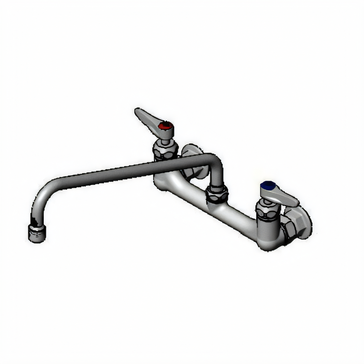 Product image #1 for T&S Brass Wall-Mount Mixing Faucet with 14-Inch Swing Nozzle and 8-Inch Adjustable Centers