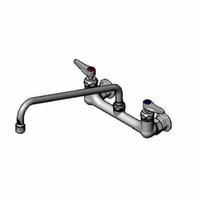 T&S Brass Wall-Mount Mixing Faucet with 14-Inch Swing Nozzle and 8-Inch Adjustable Centers