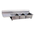 Thumbnail image #1 for Omcan 3-Compartment Pot Sink with Left Drainboard, 18