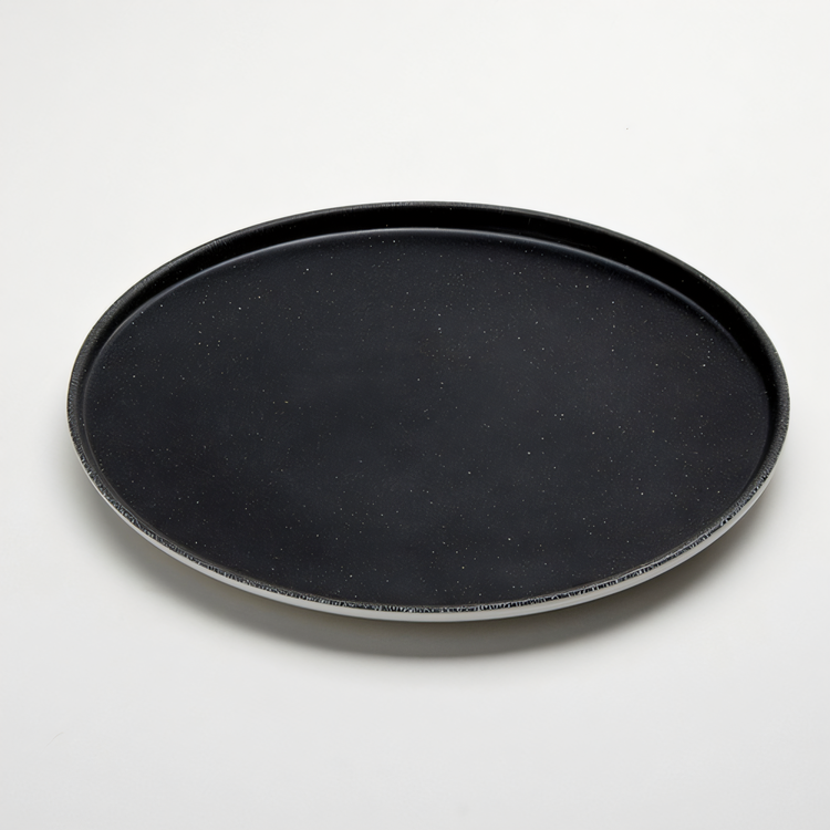 Product image #1 for Lift Collection 13-Inch Round Melamine Plate, White with Black Speckles