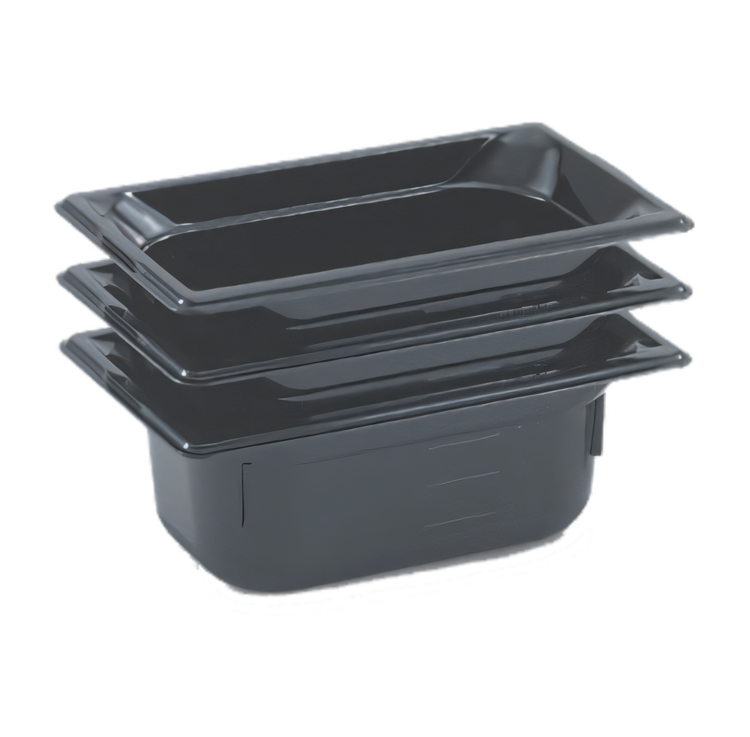 Product image #1 for Vollrath Super Pan® 1/4 GN High-Temp Black Resin Food Pan, 2-1/2 Inch Deep