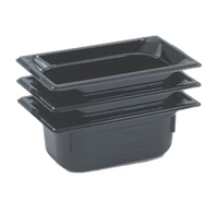 Vollrath Super Pan® 1/4 GN High-Temp Black Resin Food Pan, 2-1/2 Inch Deep