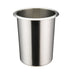 Thumbnail image #1 for Winco 1.25 Qt Round Stainless Steel Bain Marie, 5 x 6 Inch, Bent Rim, Mirror Finish