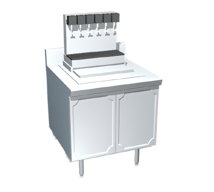 Product image #1 for La Rosa L-90108 28 x 32 Inch Stainless Steel Beverage Dispenser Housing Utility Stand, Enclosed Base