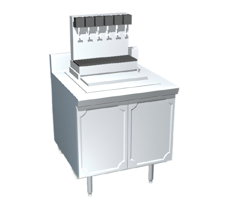Product image #1 for La Rosa L-90108 28 x 32 Inch Stainless Steel Beverage Dispenser Housing Utility Stand, Enclosed Base
