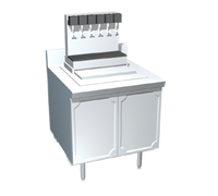 La Rosa L-90108 28 x 32 Inch Stainless Steel Beverage Dispenser Housing Utility Stand, Enclosed Base