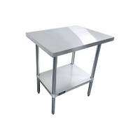 Sapphire 30 Inch x 24 Inch Stainless Steel Work Table with Galvanized Undershelf