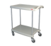 Thumbnail image #1 for Metro myCart Series 2-Shelf Polymer Utility Cart with Open Base and Swivel Casters, Gray