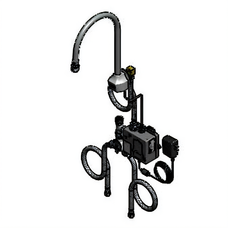 Product image #1 for T&S Brass ChekPoint Electronic Sensor Deck-Mount Single-Hole Gooseneck Touchless Faucet with Mixing Valve