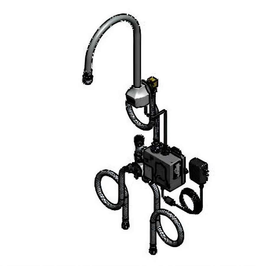 Product image #1 for T&S Brass ChekPoint Electronic Sensor Deck-Mount Single-Hole Gooseneck Touchless Faucet with Mixing Valve
