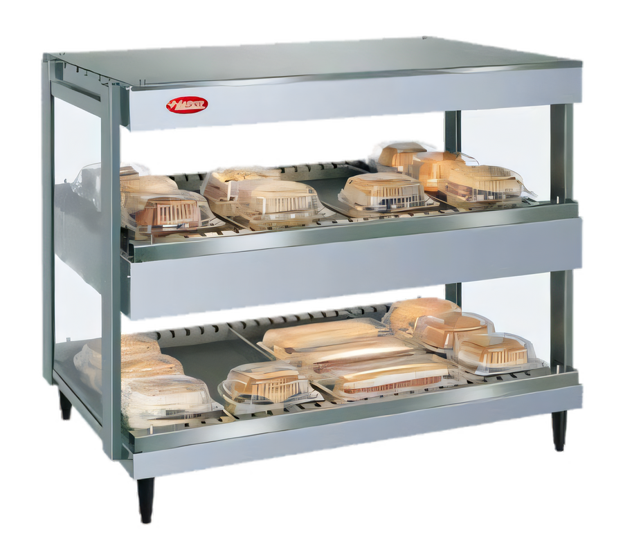 Product image #1 for Hatco Glo-Ray 36-Inch Countertop Pass-Through Dual-Shelf Merchandising Display Warmer