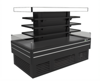 Turbo Air TIOM-36CSCB-N 84 5/8-Inch Island Display Self-Serve Refrigerated Merchandiser, 41.9 Cu. Ft., 3-Tier, Black
