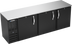 Thumbnail image #1 for Beverage-Air Food-Rated 94-Inch Three-Section Back Bar Storage Cabinet with 3 Solid Doors, Black, Self-Contained Refrigeration