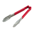 Thumbnail image #1 for Vollrath Jacob's Pride® 9-1/2 Inch One-Piece Springless Utility Tongs with Scalloped Teeth and Red Kool-Touch® Handle