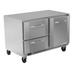 Thumbnail image #1 for Victory Refrigeration VUFD48HC-2 Two-Section Undercounter Freezer with Door and Drawers, 48-Inch, Self-Contained, R290