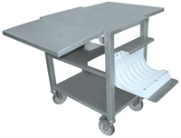 Dito Sama Stainless Steel Work Table Assembly with 4 Casters, 40W x 25D x 29H