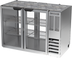 Thumbnail image #1 for Beverage-Air 48-Inch Refrigerated Pass-Thru Back Bar Refrigerator with 4 Glass Doors and Stainless Steel Top