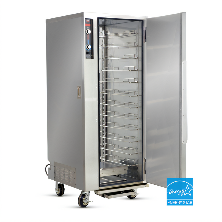 Product image #1 for FWE MT-1826-18 Full-Height Mobile Humidified Heated Holding Cabinet, 12 Pan Capacity, Stainless Steel