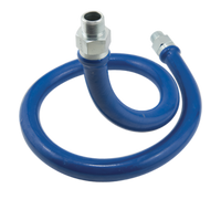 Dormont Blue Hose 24-Inch Moveable Gas Connector Hose, 1/2-Inch ID, Stainless Steel Braid