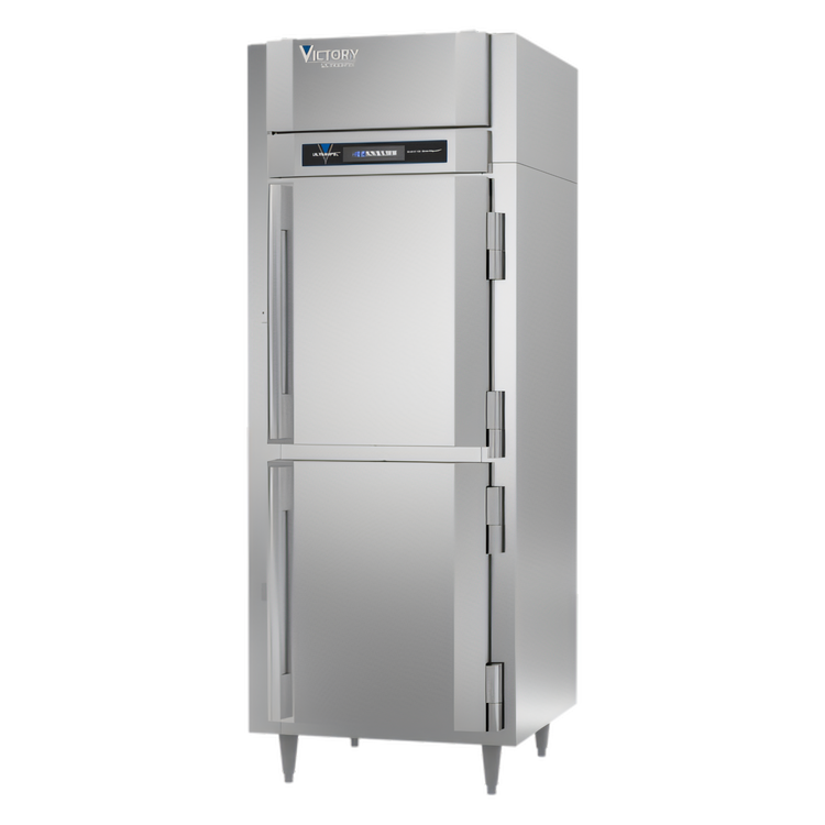 Product image #1 for UltraSpec Extra Wide Solid Half-Door Reach-In Freezer, 1-Section, 24.08 Cu. Ft., Self-Contained