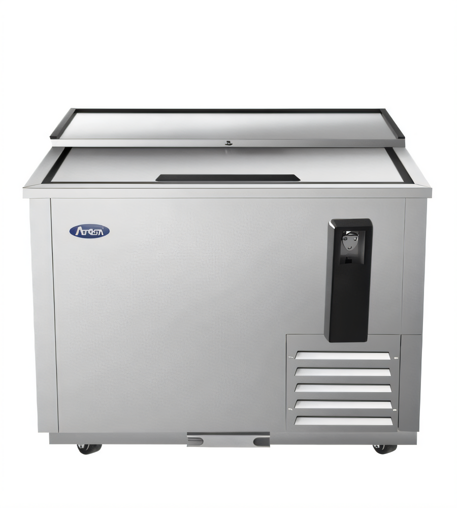 Product image #1 for Atosa 36-3/4-Inch Horizontal Bottle Cooler, 7.7 Cu. Ft., Stainless Steel, Side-Mount Refrigeration