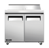 Thumbnail image #1 for Juneau 36-Inch Two-Section Refrigerated Prep Table with Rear-Mounted Self-Contained Refrigeration