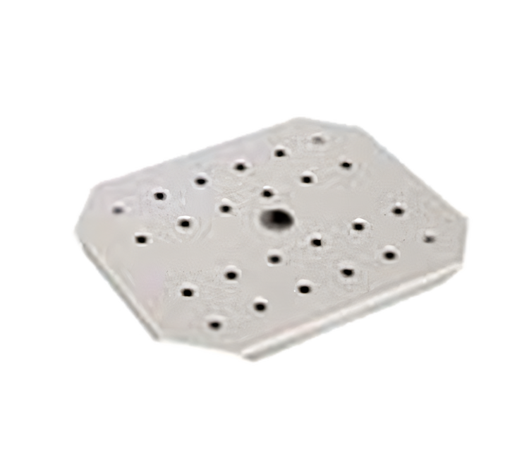 Product image #1 for Admiral Craft Half Size Stainless Steel Perforated False Bottom with Finger Hole