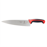 Mercer Culinary Millennia Colors 10-Inch Stamped Chef's Knife with Red Non-Slip Handle