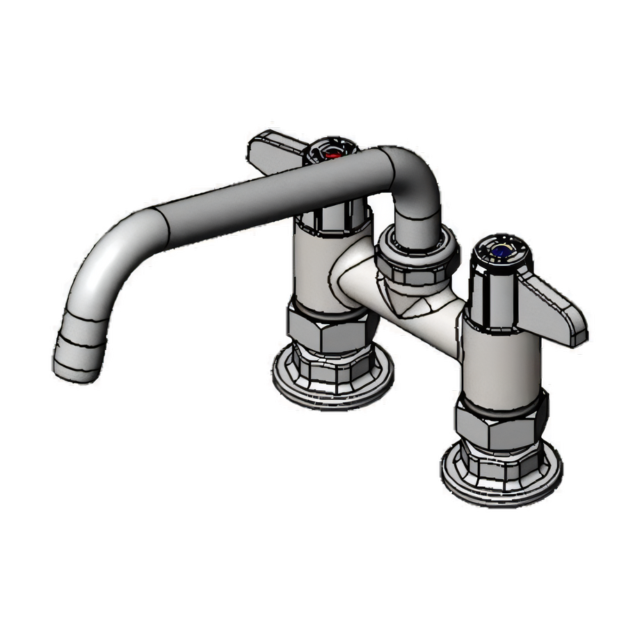 Product image #1 for equip 4-Inch Center Deck Mount Mixing Faucet with 8-Inch Swing Nozzle and Lever Handles