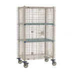 Thumbnail image #1 for Metro MetroMax Q MQSEC53VE-2MQ Mobile Wire Security Cage with 2 Adjustable Shelves, Casters, and Padlock-Ready Doors