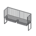 Thumbnail image #1 for John Boos 60-Inch x 20-Inch Aluminum Table-Mount Meat Boat Rack